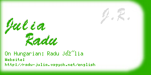 julia radu business card
